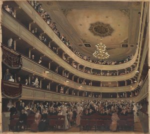 Tilskuerrommet i det gamle Burgtheater av Gustav Klimt