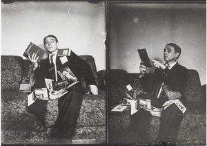 Dobbeltportrett av Alexey Kruchenykh av Gustav Klutsis