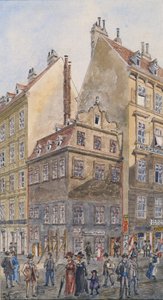 Salzgries i Wien (hjørnet av Tiefer Graben) av Gustav Korompay