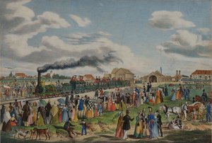 Åpning av jernbanen München-Augsburg 1. september 1839, 1839. av Gustav Kraus