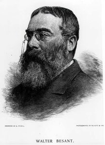 Sir Walter Besant (1836-1901) gravert av Gustav Kruell (1843-1907) fra et fotografi av Elliot & Fry