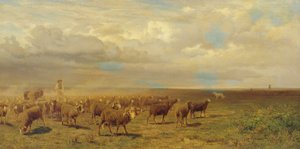 Saueflokk i Puszta av Gustav Ranzoni