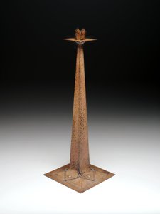 Candlestick, c.1907 (copper) av Gustav Stickley