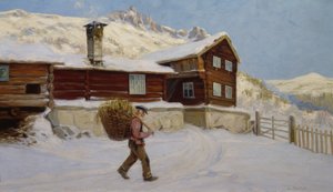 Fra Sandbu Gård (olje på lerret)