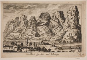 "Fjellet de Syv Søstre ved Alstahaug" av Gustav de Lode