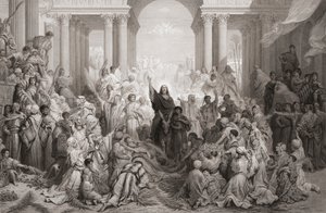 Kristi inntog i Jerusalem av Gustave (after) Dore