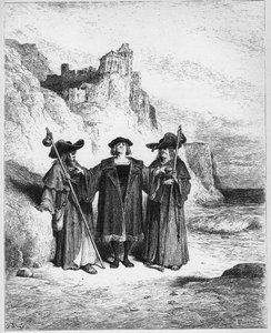 The Oyster and the Litigants - The Oyster and the Litigants - fra 'Fables' av Jean de La Fontaine (Lafontaine) (1621-95) - gravering etter Gustave Dore (1832-83) - Privat samling av Gustave (after) Dore