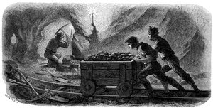 Quartz Mining, California, 1859. av Gustave Adolphe Chassevent Bacques