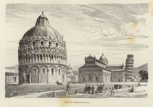 Katedralplassen, Pisa av Gustave Bauernfeind
