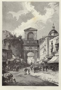 Porta Capuana i Napoli av Gustave Bauernfeind