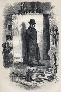 Javert, illustrasjon av romanen "" Les Miserables"" av de Victor Hugo