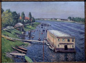 Båtgarasje i Argenteuil. Maleri av Gustave Caillebotte (1848-1894) av Gustave Caillebotte