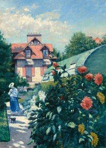 Dahliaer, hage ved Petit Gennevilliers av Gustave Caillebotte