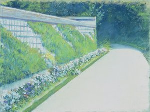 Veggen i grønnsakshage, Yerres av Gustave Caillebotte