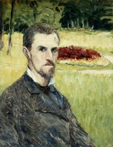Portrett av kunstneren av ham selv; Portrait de L"Artist Lui-Meme, 1875-1877 av Gustave Caillebotte
