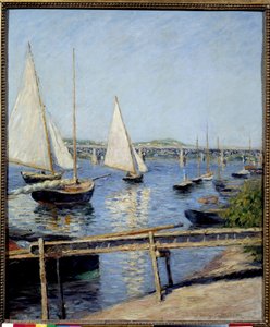 Seilbåter i Argenteuil Maleri av Gustave Caillebotte (1848-1894) 1888 Søn. 0,65x0,55 m Paris, musee d