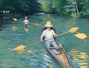 Skiffs av Gustave Caillebotte