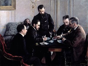 The Bezique Game, 1881 av Gustave Caillebotte