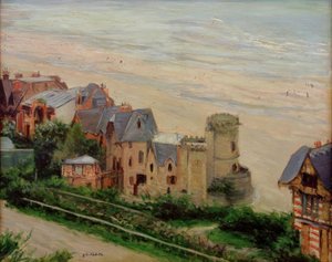 Trouville, stranden og villaene av Gustave Caillebotte
