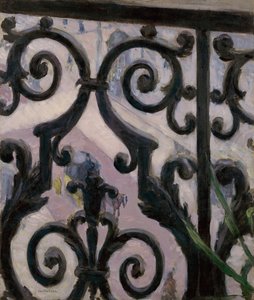Utsikt fra en balkong av Gustave Caillebotte