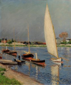 Seilbåter på Seinen ved Argenteuil av Gustave Caillebotte