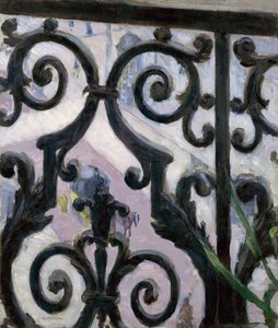 Utsikt fra balkongen - Utsikt fra en balkong - Maleri av Gustave Caillebotte (1848-1894) av Gustave Caillebotte