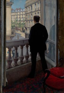 Ung mann ved vinduet sitt av Gustave Caillebotte