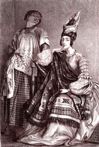 Signare, de mulatt-franske afrikanske kvinnene i byen Saint Louis, Senegal. 1861 (gravering)