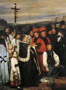 En begravelse på Ornans av Gustave Courbet