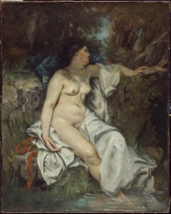 Bather sover ved en bekk, 1845 av Gustave Courbet