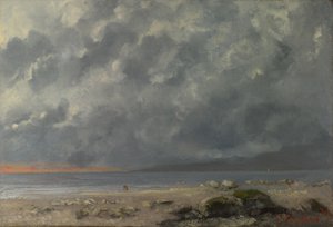 Strandscene av Gustave Courbet