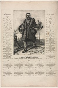 Jean Journet på vei til erobringen av universell harmoni av Gustave Courbet