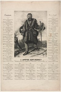 Jean Journet på vei til erobringen av universell harmoni, 1850. av Gustave Courbet