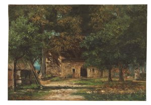 Mor Toutains hage i Honfleur, ca. 1859-61 av Gustave Courbet