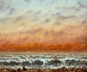 Marine (olje på lerret) av Gustave Courbet