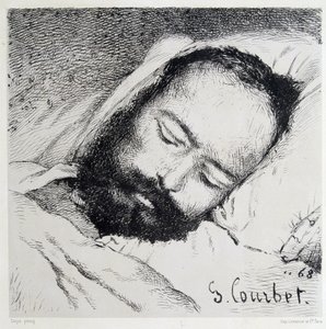 Mortuary-portrett av Proudhon, 20/01/1865 - av Gustave Courbet av Gustave Courbet
