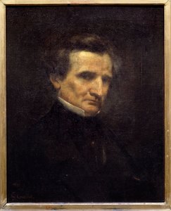 Portrett av Hector Berlioz (1803-1869), fransk komponist. Maleri av Gustave Courbet (1819-1877) av Gustave Courbet