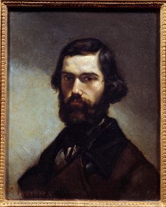 Portrett av Jules Valles (1832-1885) forfatter, journalist og politiker. Maleri av Gustave Courbet (1819-1877) av Gustave Courbet