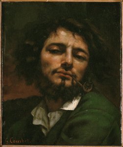 Portrett av kunstneren, «L#39;Homme à la pipe» (maleri på lerret) av Gustave Courbet
