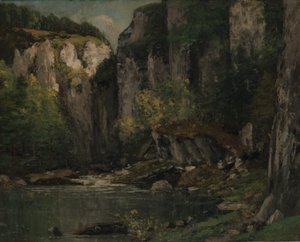 River and Rocks, 1873-77. av Gustave Courbet