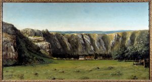 Steinete landskap rundt Flagey. Maleri av Gustave Courbet (1819-1877) av Gustave Courbet