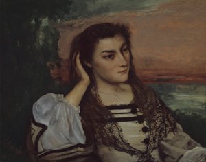 Reverie Portrait of Gabrielle Borreau, 1862. av Gustave Courbet