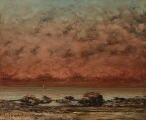 De svarte klippene ved Trouville av Gustave Courbet