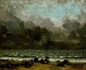 The Sea, ca. 1865 (olje på lerret) av Gustave Courbet