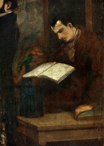 Poeten Charles Baudelaire leser av Gustave Courbet