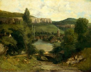 Utsikt over Ornans, ca. 1850 av Gustave Courbet