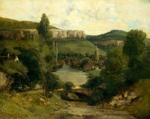 Utsikt over Ornans, sannsynligvis midten av 1850-tallet. av Gustave Courbet