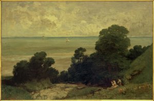 Utsikten tatt i Honfleur av Gustave Courbet
