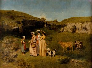 Landsbyens unge damer av Gustave Courbet