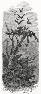 En keltisk himmelbegravelse, 1866 av Gustave Dore